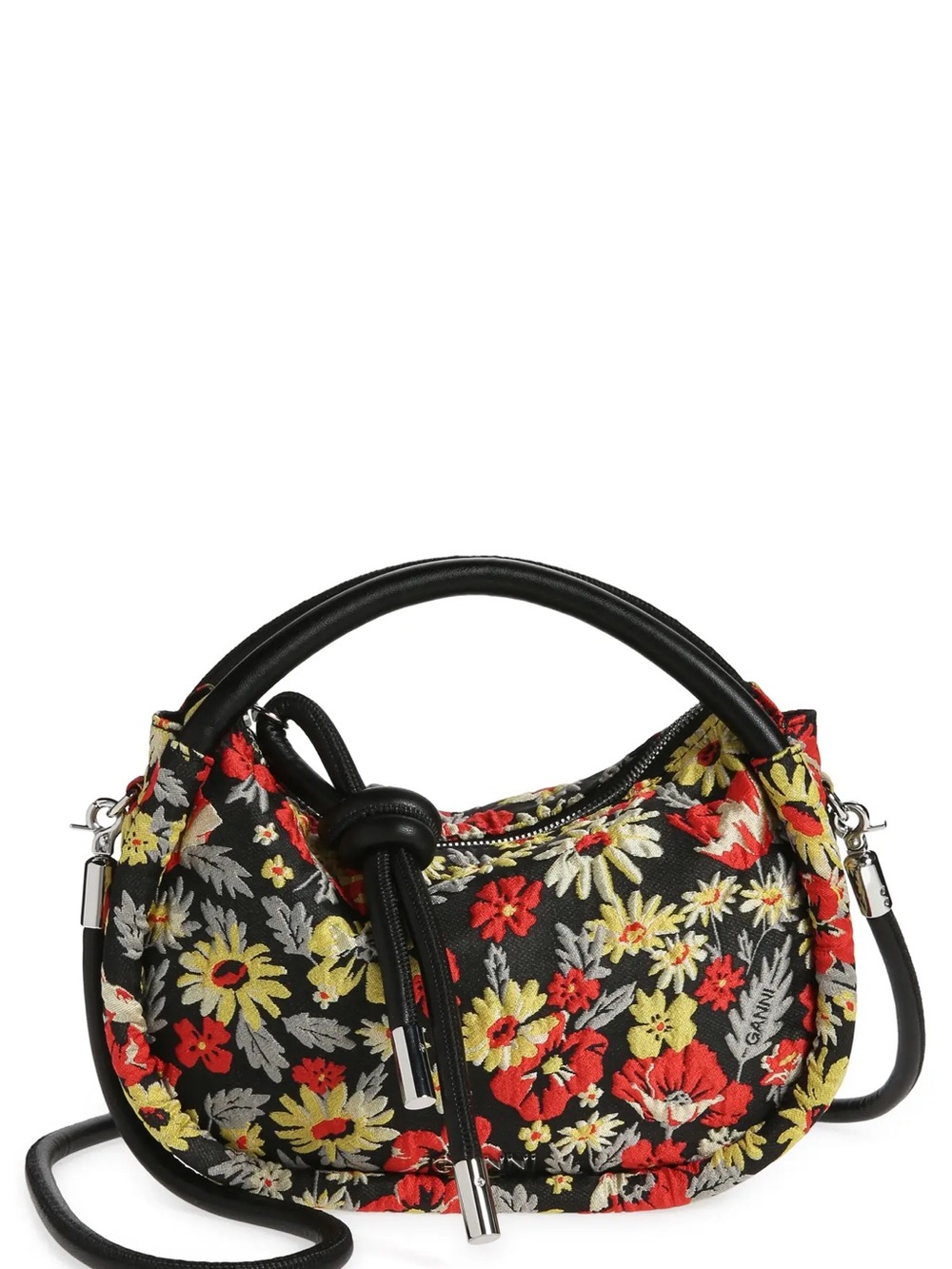 Ganni Knot Mini Bag in Meadow Black